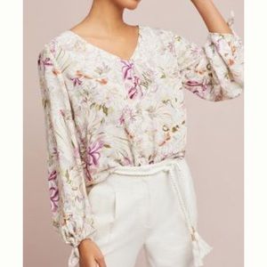 Anthropologie Pernille Tie Sleeve Blouse